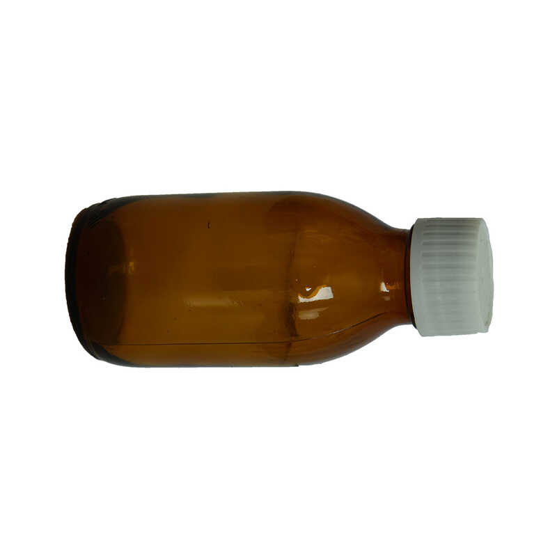 Empty Glass Bottle with Locking Cap Dark Color 100 cc