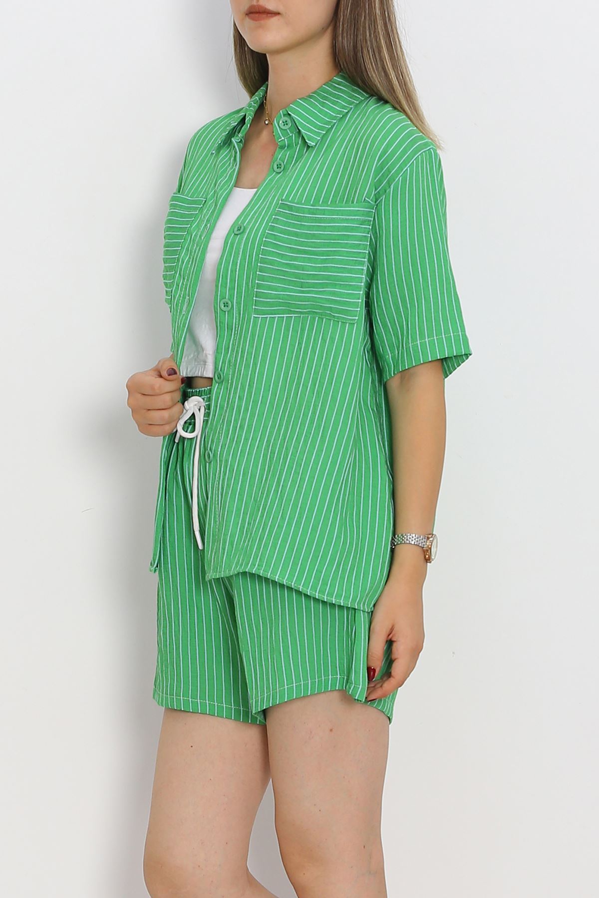 Oversized Shorts Set Green