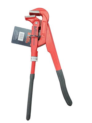 B-Tech 500246 Pipe Wrench with Tongs 1''