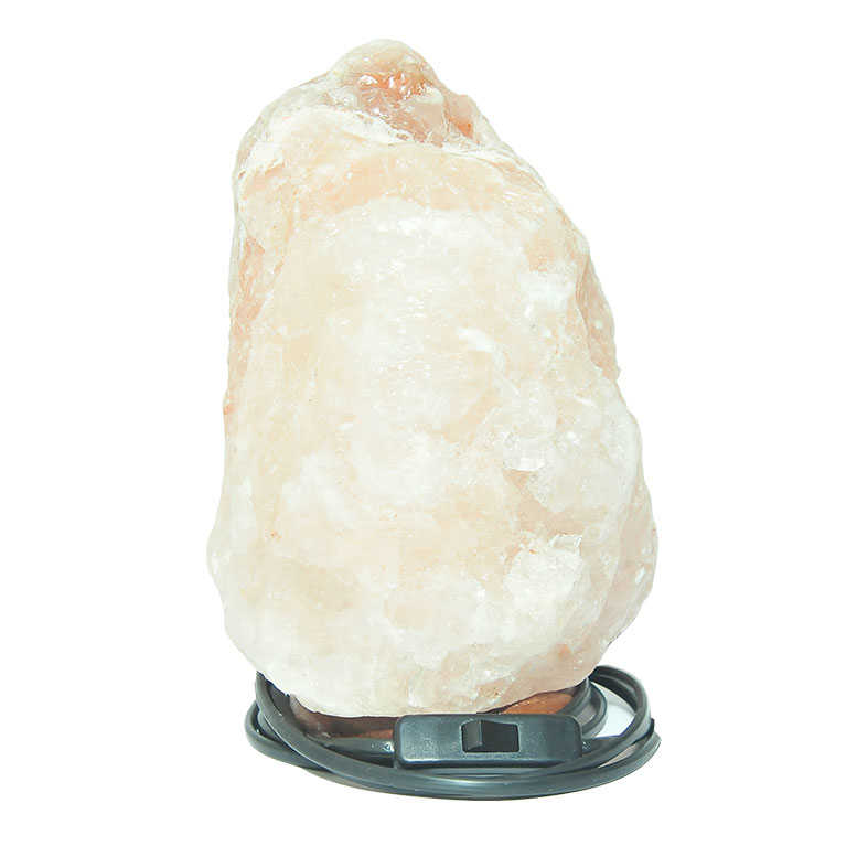 Natural Himalayan Rock Salt Lamp Wired Light Bulb Pink 5-6 Kg