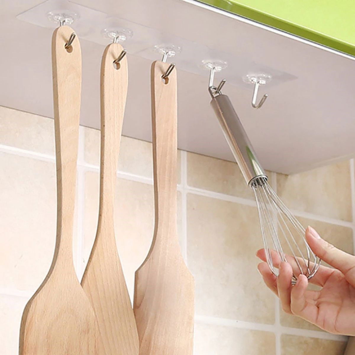 Ultra Strong Adhesive 5-Pack Transparent Hanger