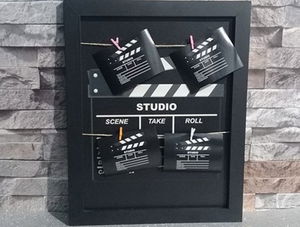 Clapperboard Designed Photo Frame with Drawstring and Latch No: 2