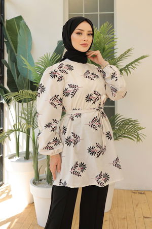 Patterned Tunic Black2