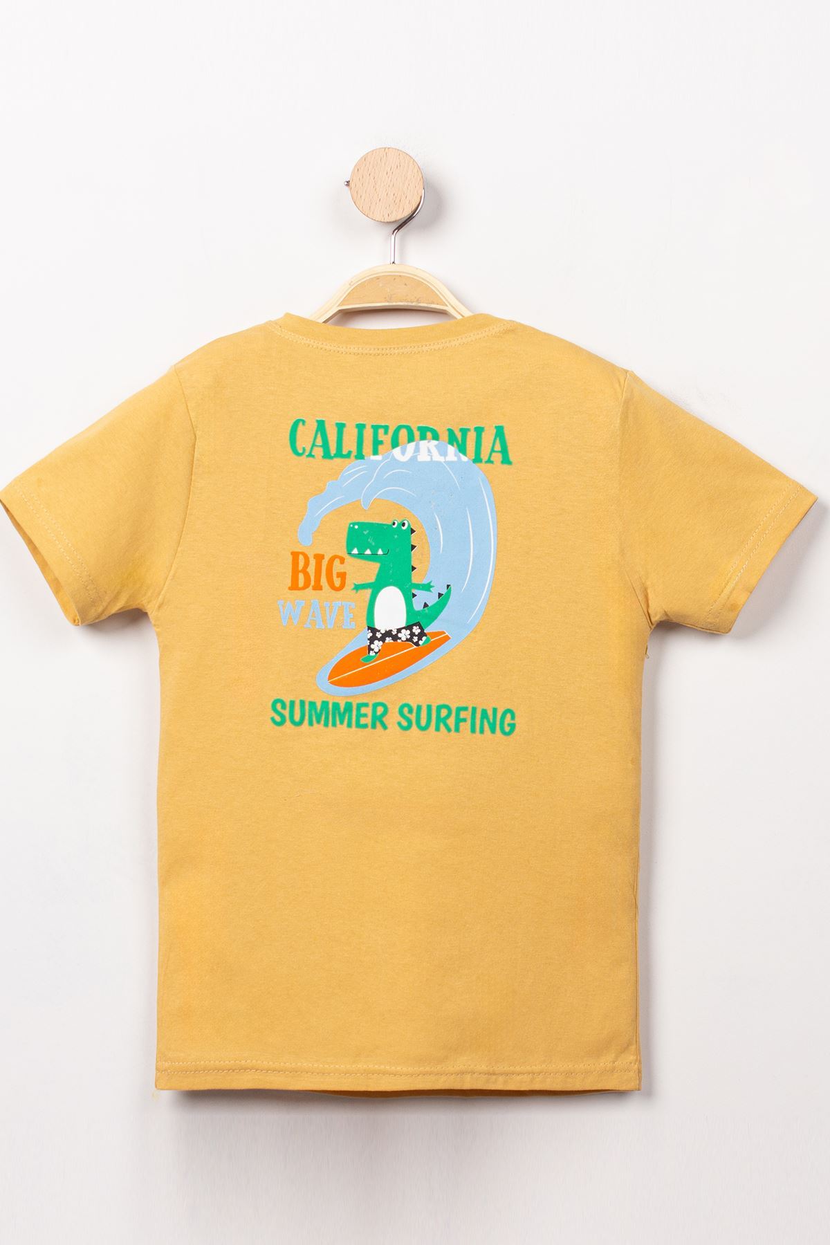 3-7 Years Printed Kids T-Shirt Mustard