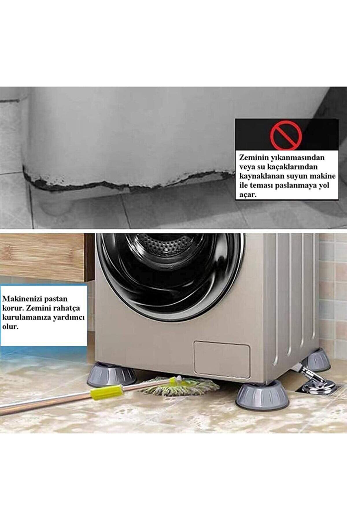 Washing Machine Anti-Vibration Furniture Riser Anti-Slip Suction Cup Stopper Set 4 Pcs