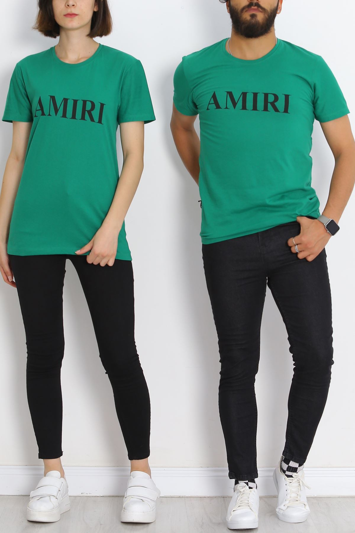 Printed Oversized T-Shirt Dark Green