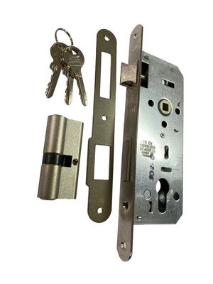 Kale Oval 15 R 40 mm Nickel Cylinder Door Lock