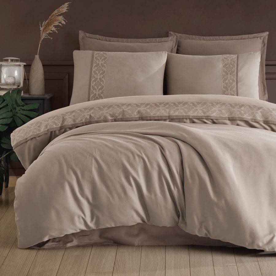 Borderline Double Ranforce Duvet Cover Nienna V1 Beige