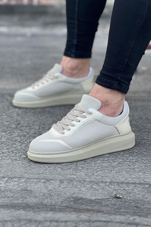 9 Beige Tricot Men's Casual Shoes