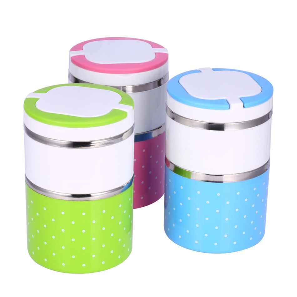 Food Thermos 2-piece Lunch Box with Handle - Hiper 2 Layer Food Thermos