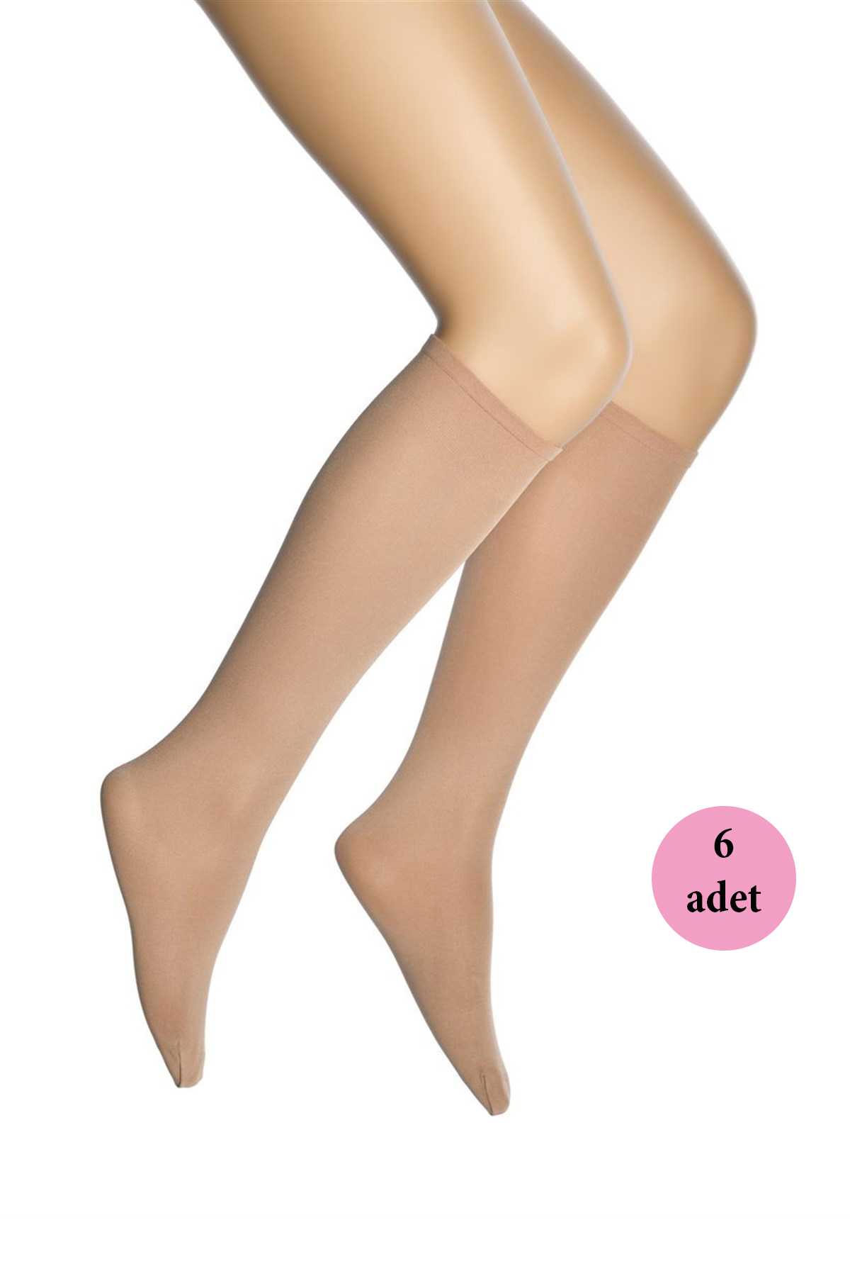 6 Pcs Micro 70 Knee High Women's Socks Skin 57