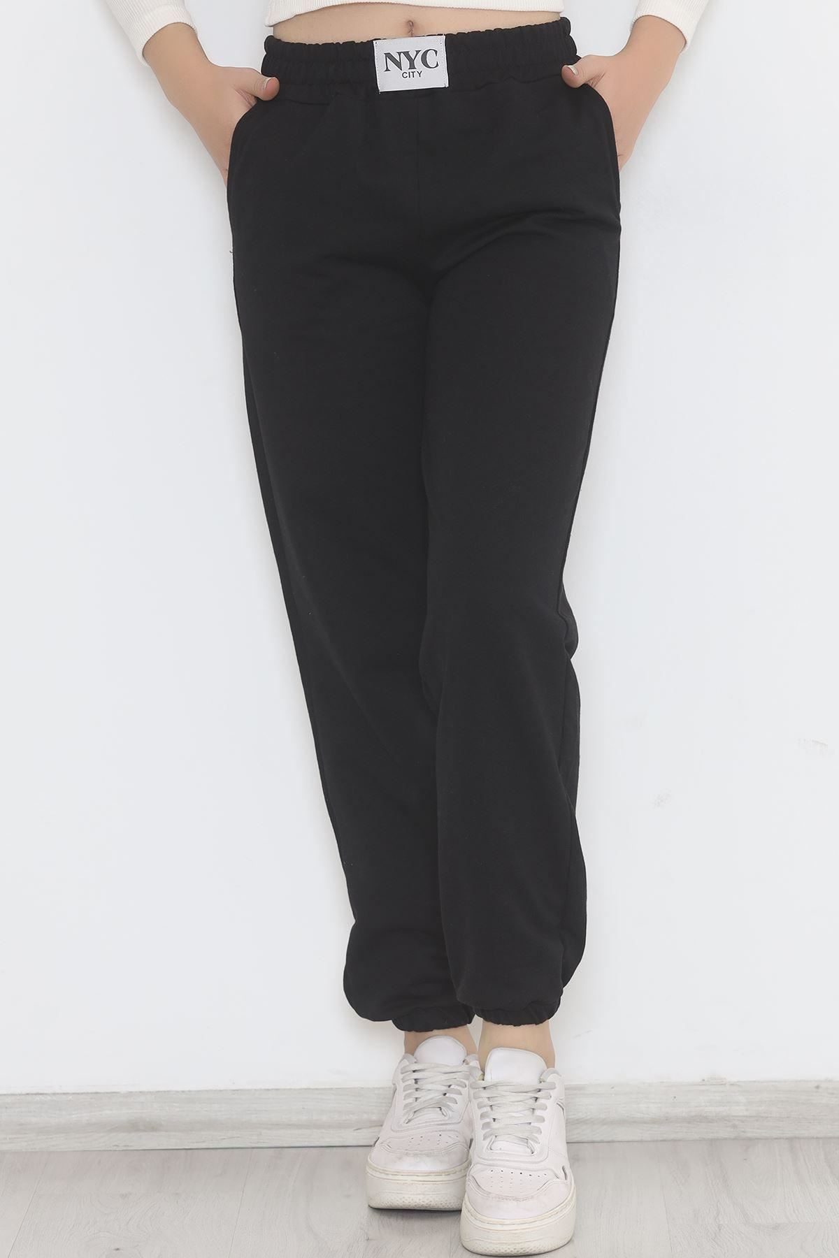 Emblem Sweatpants Black