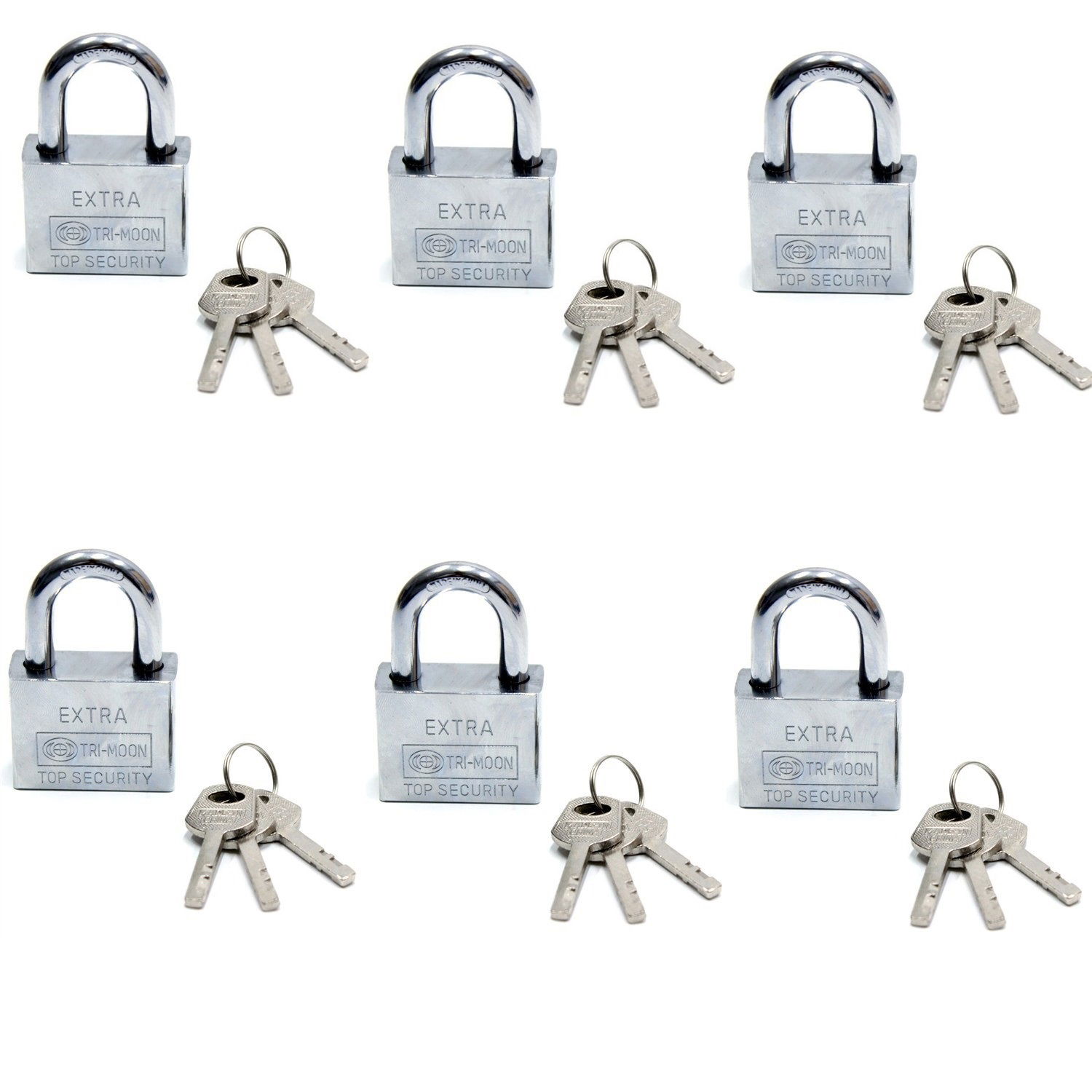 Smart Keyed Padlock Set of 6