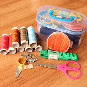 Sewing Kit in Box - Needle - Thread - Scissors Set