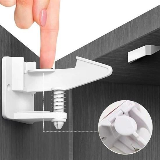 Baby Child Safety Proof Adhesive Holder Hidden Safety Lock For Drawer And Cabinet