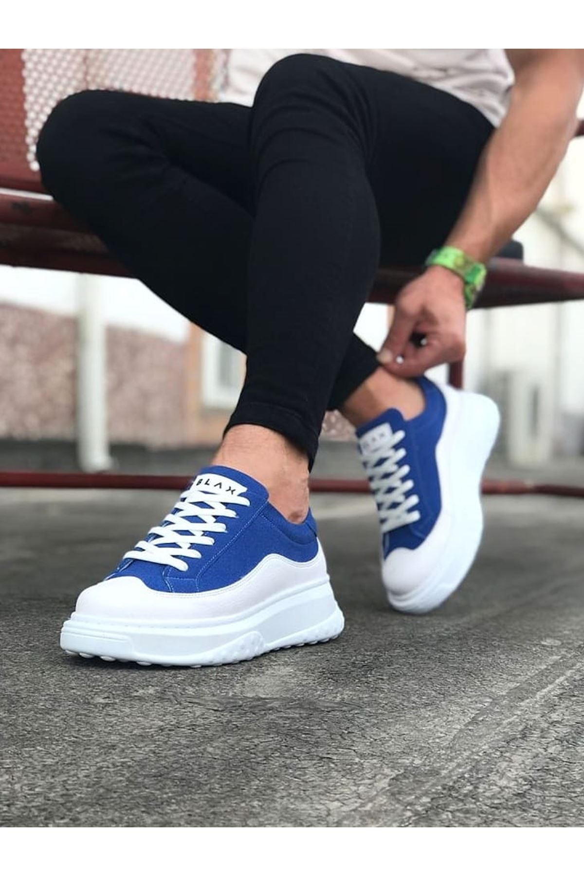 5 White Blue Men's Shoes