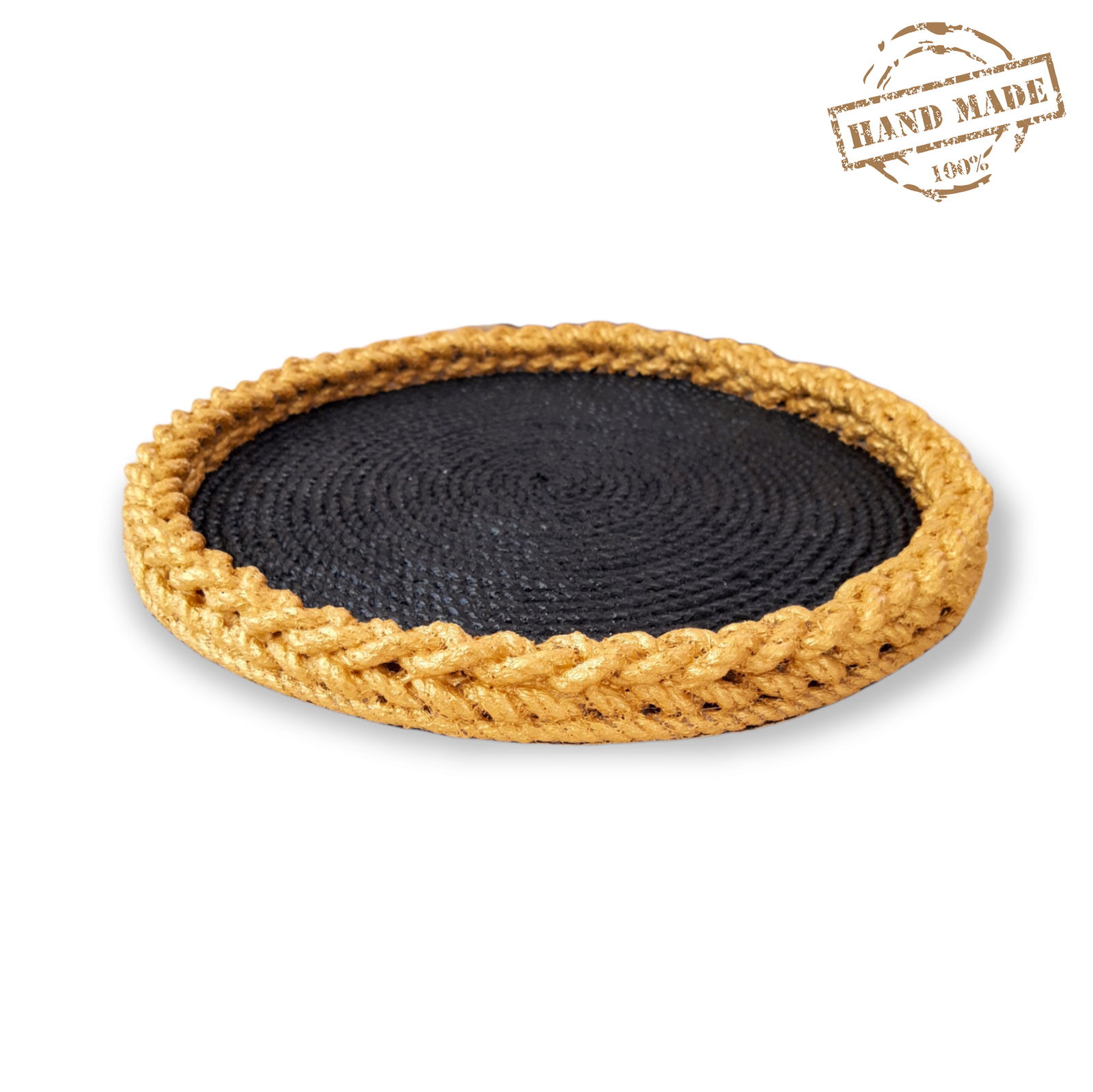 Presentation Tray Decorative Jute Rope Wicker Tray