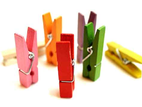 Colorful Mini Wooden Clothespin