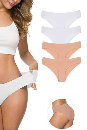 4Pcs Women's Seamless Laser Cut Stretchy Non-marking Panties S3