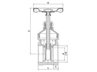 1'' Shiber Valve Brass