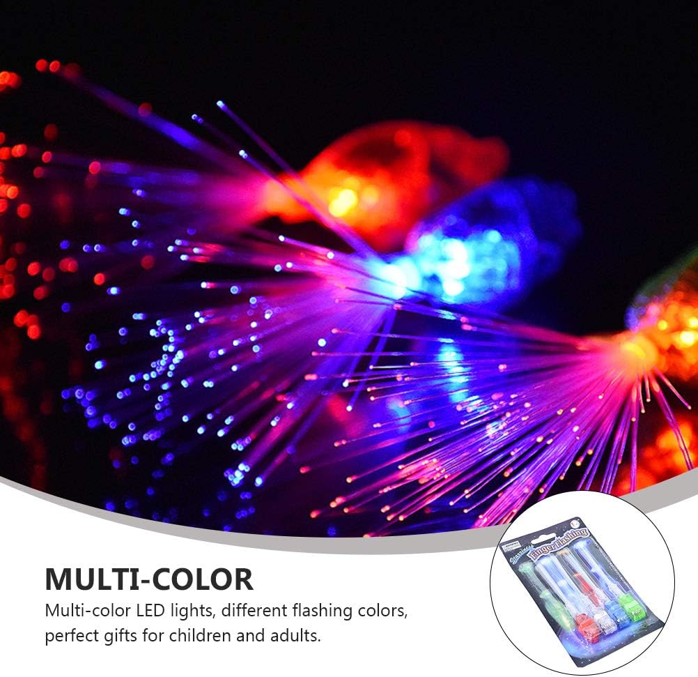 Led Illuminated Colorful Tassel Finger Light 4 Colors 4 Pcs