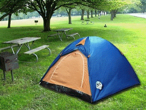 Easy Setup Camping Tent for 3 - 4 Persons - With Carry Bag