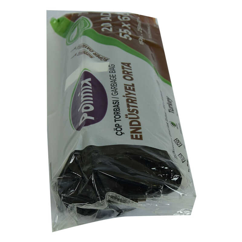 Garbage Bag Medium 55x60Cm 150Gr 25Mikron 30Lt Black Roll 20 Pieces