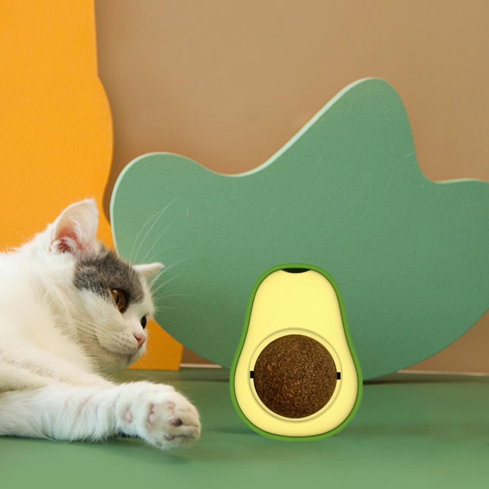 Avocado Spinning Catnip Cat Play Ball Natural Cat Toy