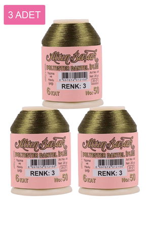 3 Pieces Altinbasak Oya and Lace Floss 20 gr - Turk - No: 003