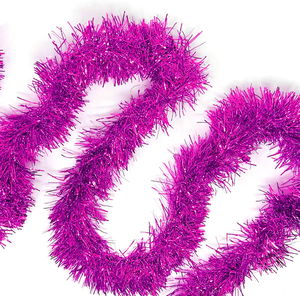 Mega Thick Glitter Ornament For Party 2 Meters Length 10 cm Width Fuchsia Imported