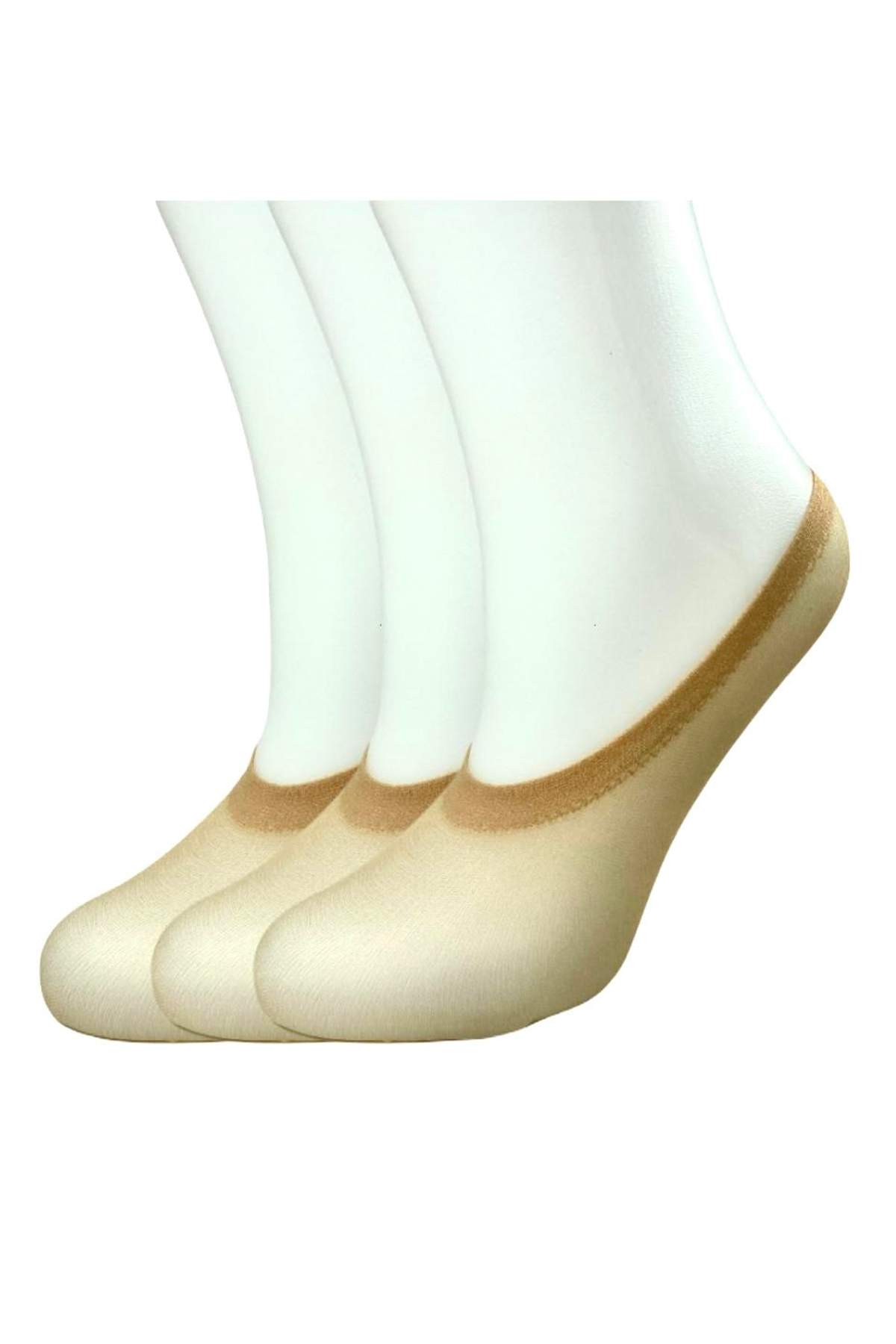 Low Cut Seamless Seamless Leak Resistant Skin Transparent Babette Socks 36-41 [ 3 Pairs ]