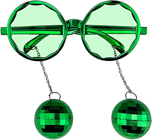 Disco Bulk Earrings Party Goggles Green Color