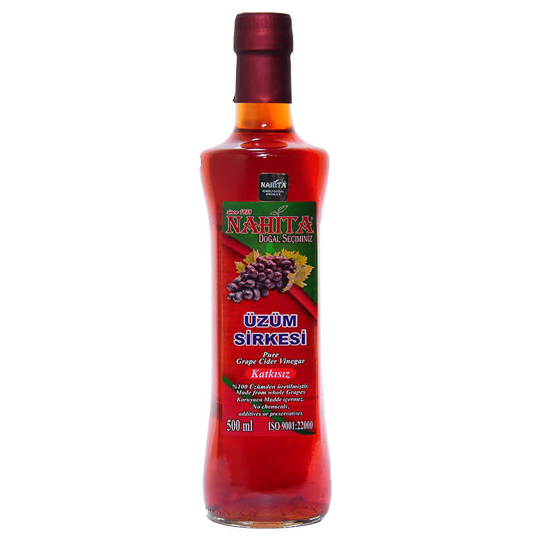 Grape Vinegar Natural Additive Free Glass Bottle 500 ML