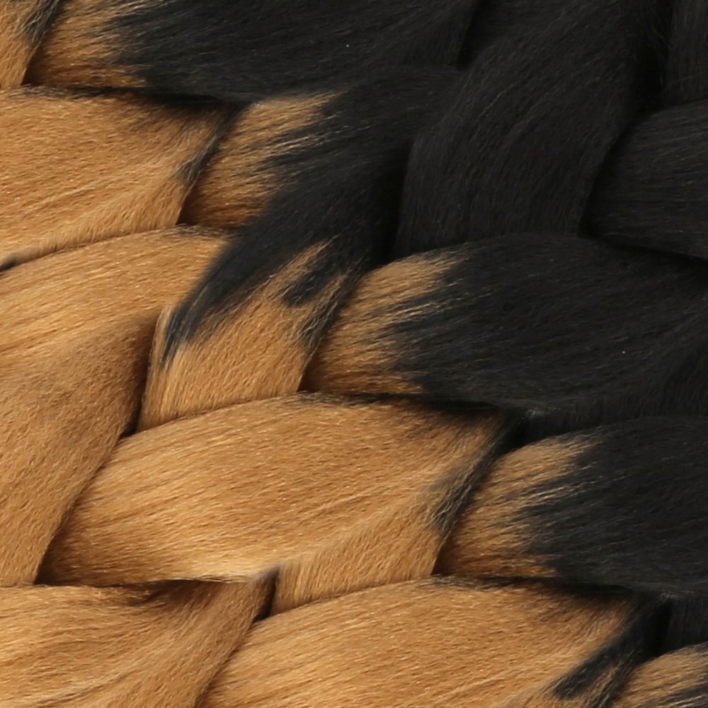 Afro Braiding Synthetic Color Transition Hair 100 Gr. / Black / Caramel