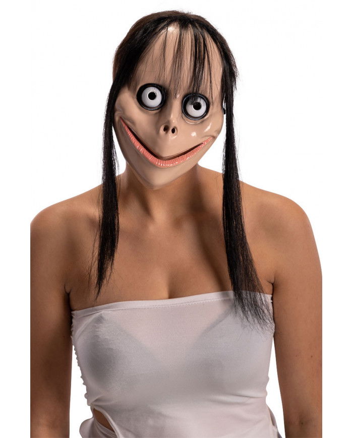 Scary Creepy Long Hair Momo Mask 24x16 cm