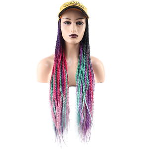 Yellow Hat Look Mesh Wig / Mixed Color