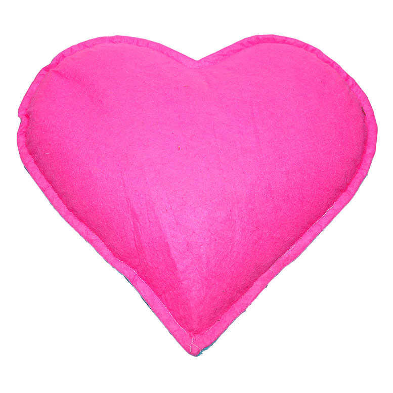 Heart Patterned Natural Rock Salt Pillow Green - Pink 2-3 Kg