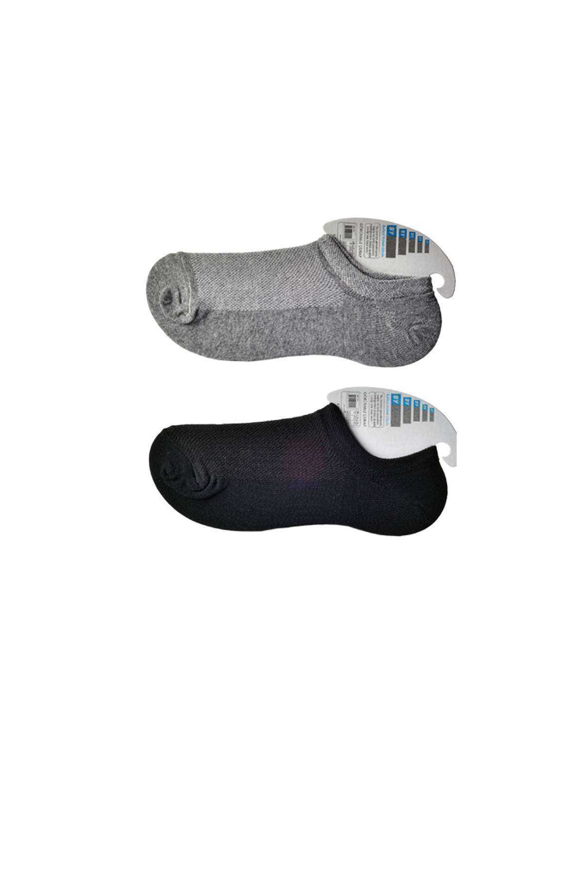 Black and Gray Men's Invisible Socks 12 pairs