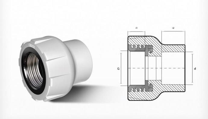 Aegean Star PPRC 63X2 Female Adapter Gray