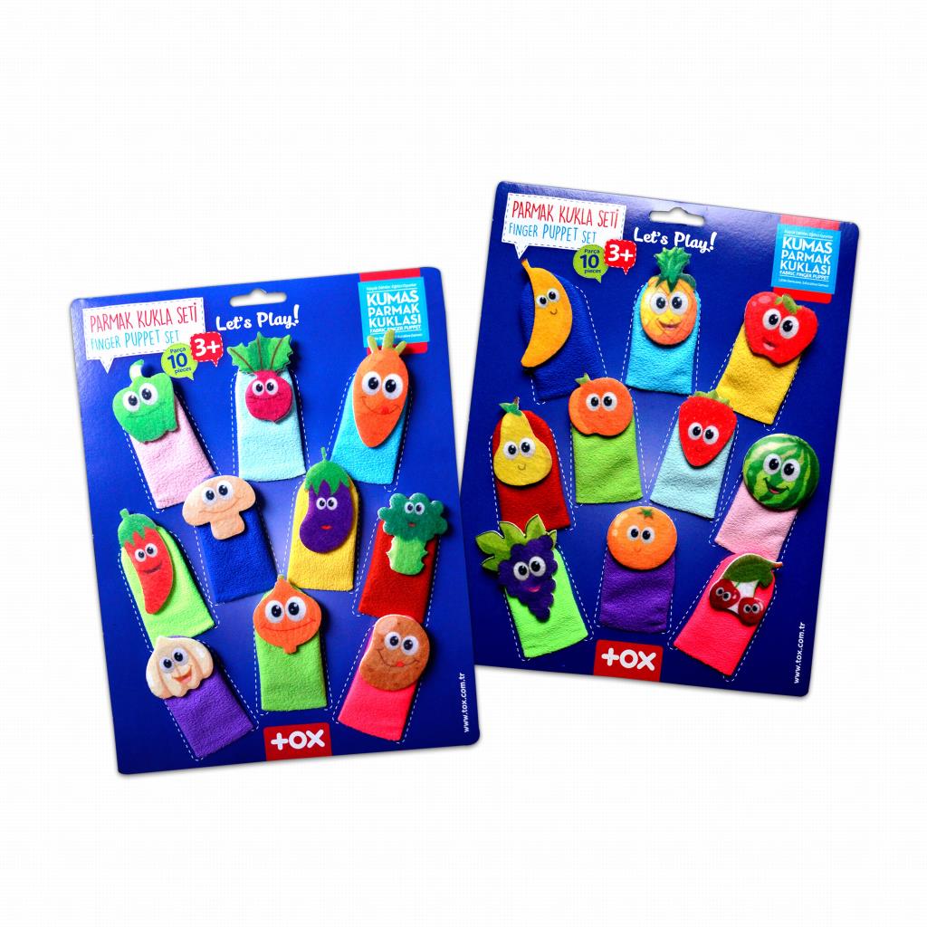 2 Sets - 20 Pieces Fruits and Vegetables Finger Puppet