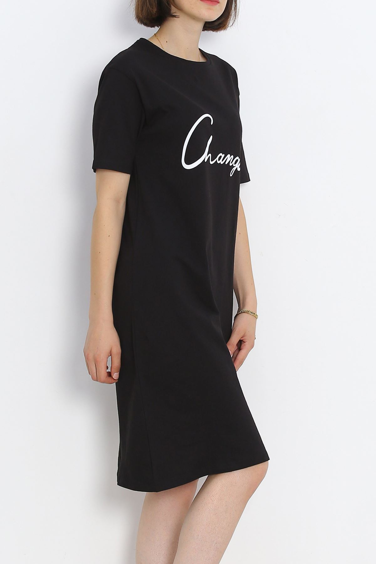 Printed Suprem Dress Black