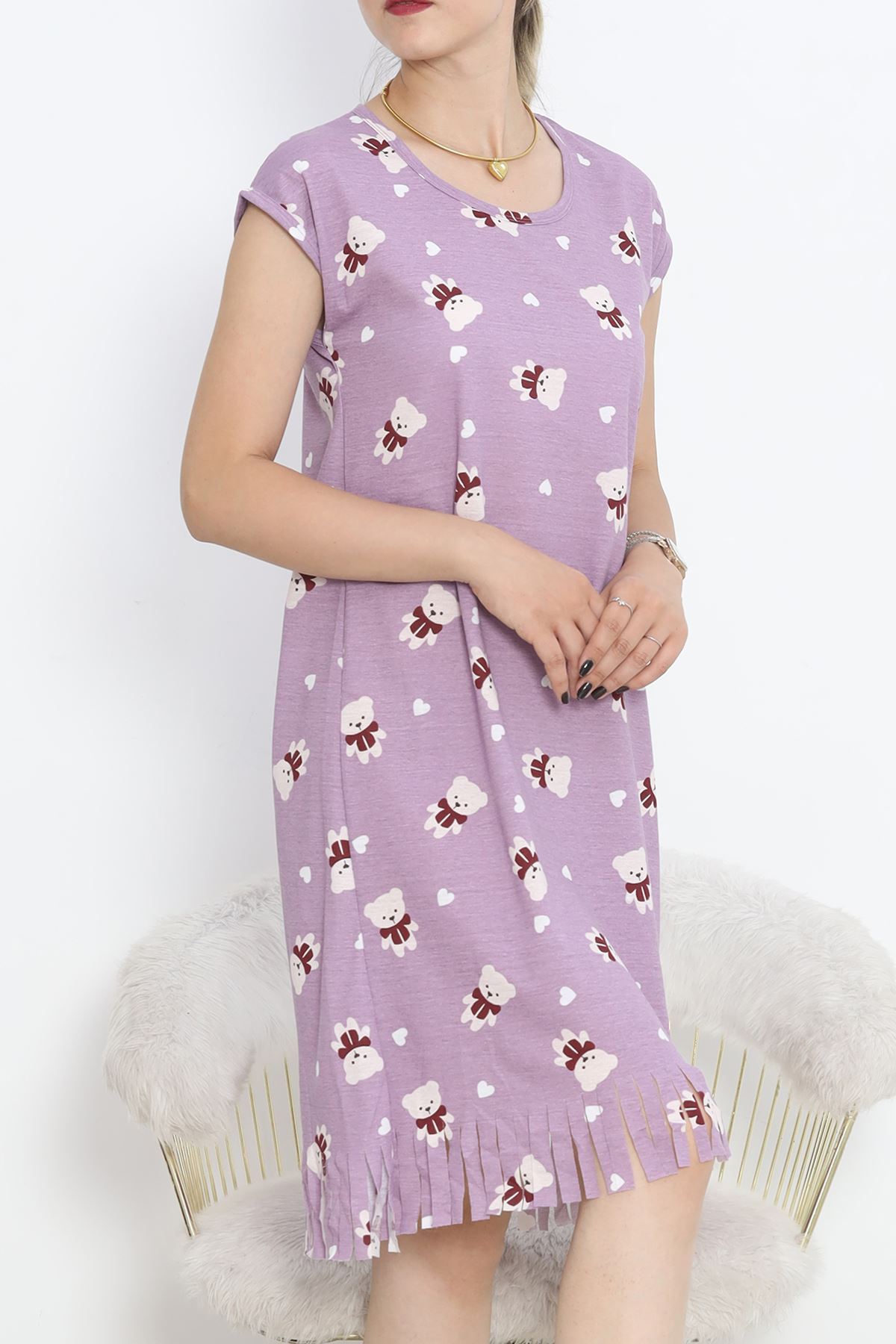 Printed Rotation Tassel Dress Koyulila