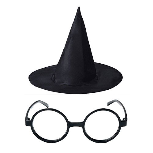 Harry Potter Wizard Hat and Harry Potter Wizard Goggles Black Color