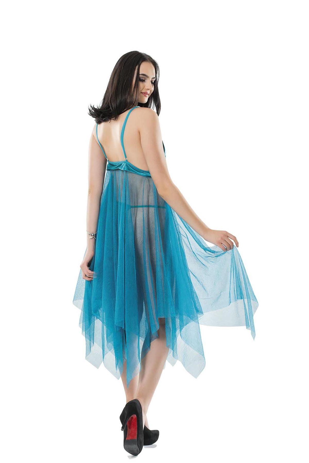 Turquoise Tulle Nightgown