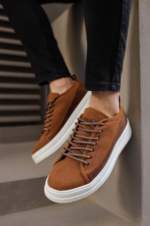 Sneakers Shoes Tan Suede