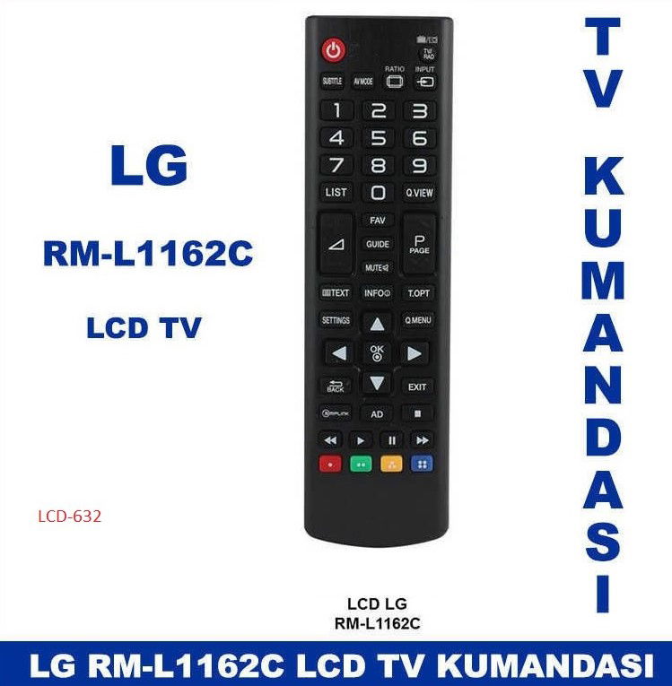 LG RM-L1162C Remote Control - LCD-632