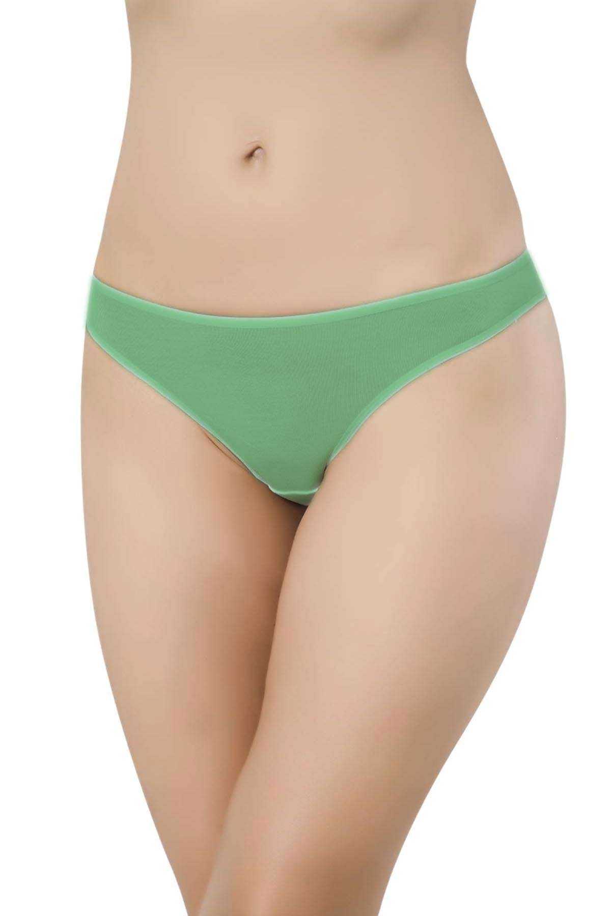 12pcs Eco Set Lycra Women Slip Panties Powder Green