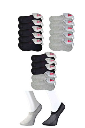 Black and Gray Women's Invisible Socks 15 pairs