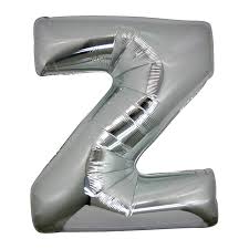 Z Letter Foil Balloon Silver Color 40 inch