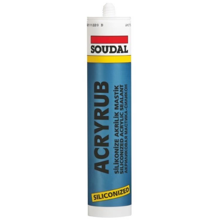 Soudal Acryrub Silicone Sealant 310 ml Black